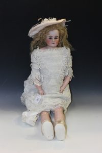 Bisque Head Doll with Hat 